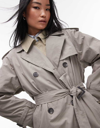 Longline Nylon Trench Coat