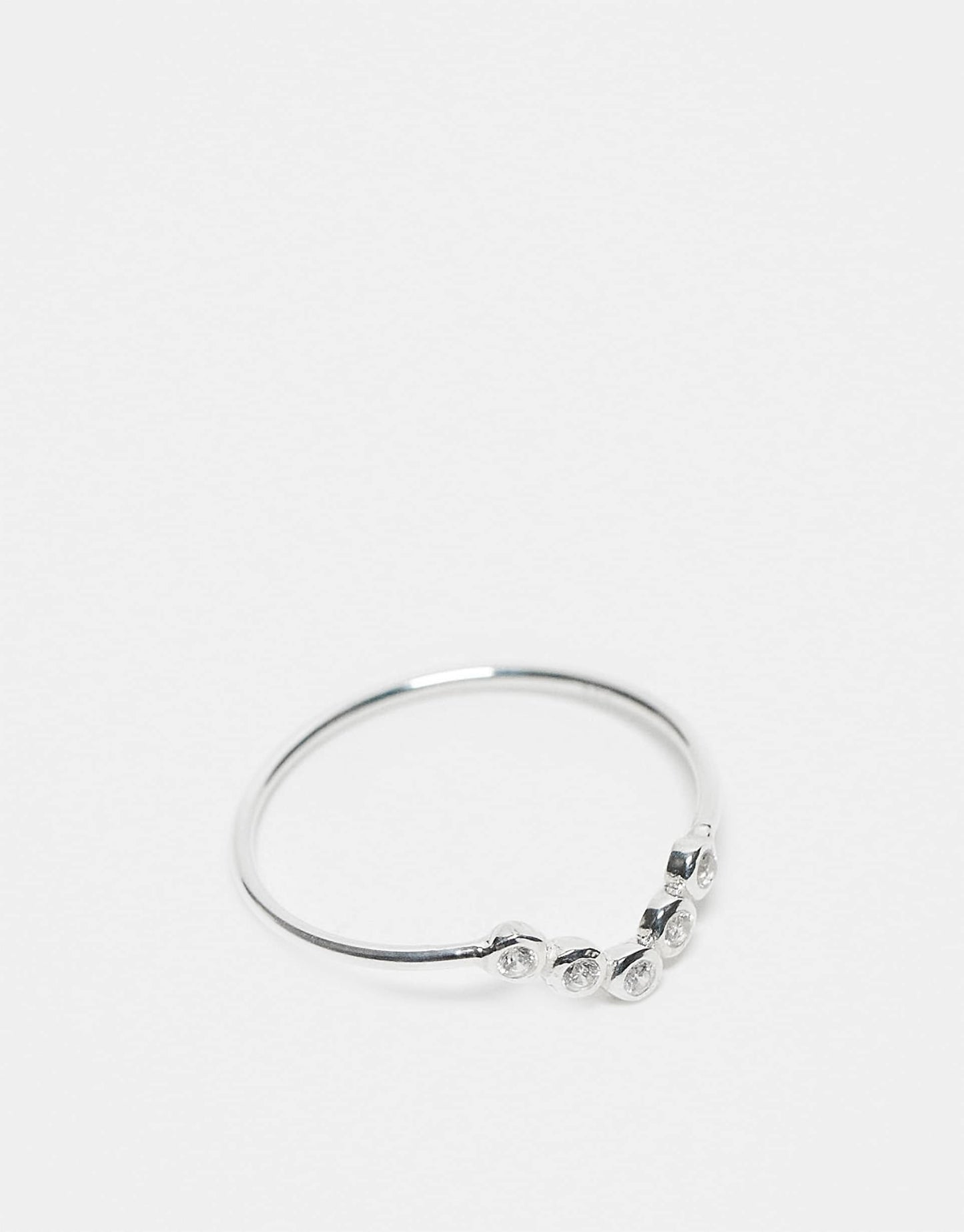 Crystal V Band Ring
