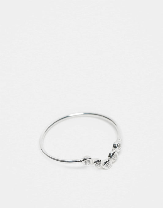 Crystal V Band Ring