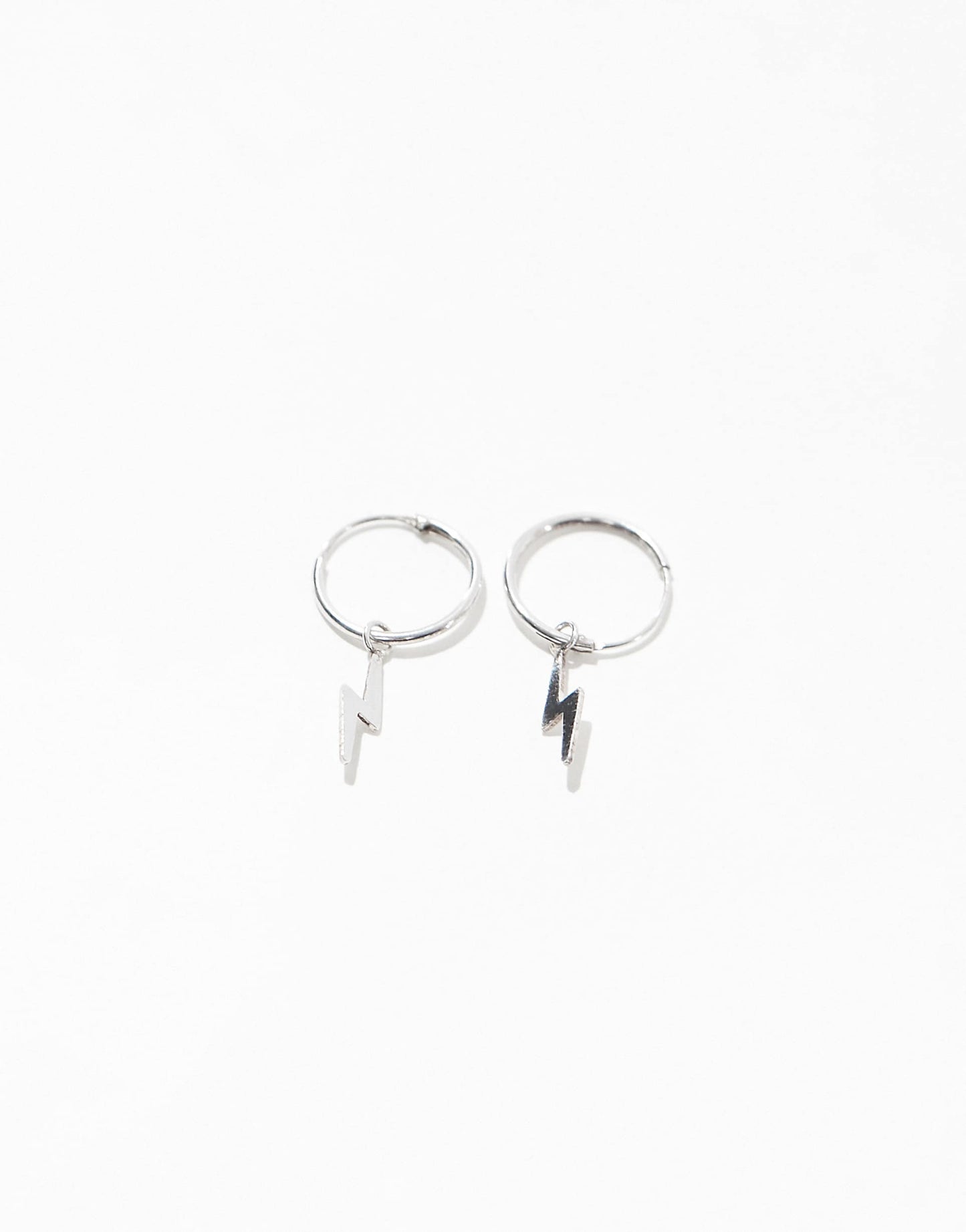 Lightening Charm Hoop Earrings