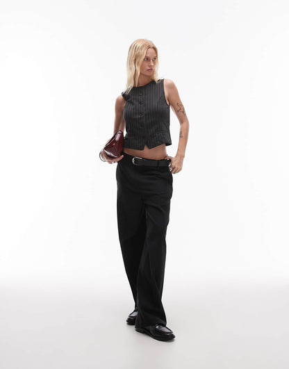 Button Down Pinstripe Waistcoat