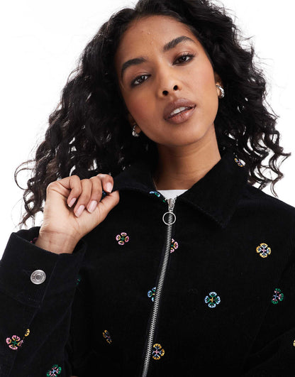 Dalston Cord Embroidered Jacket Co-Ord