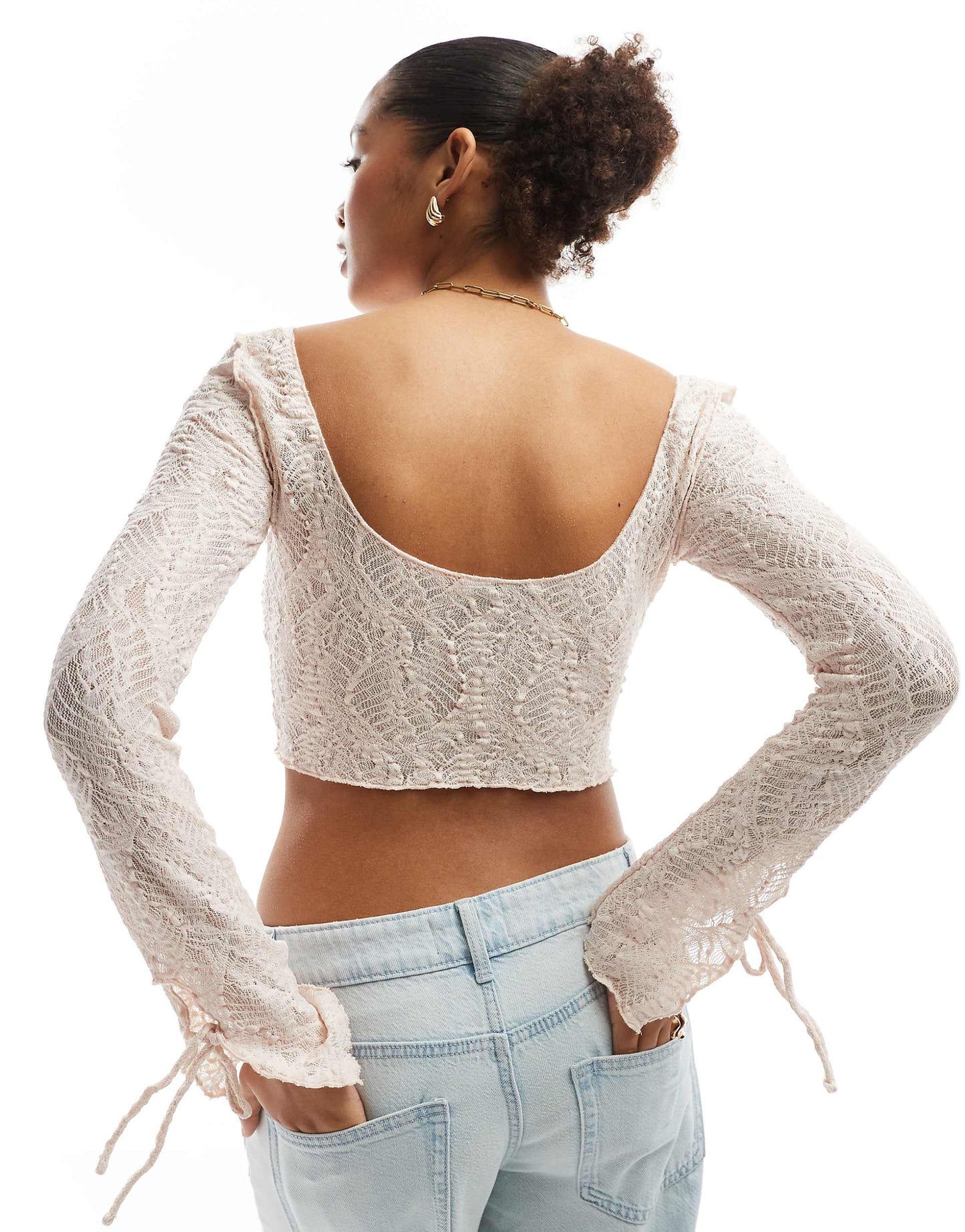 Lace Scoop Neck Top