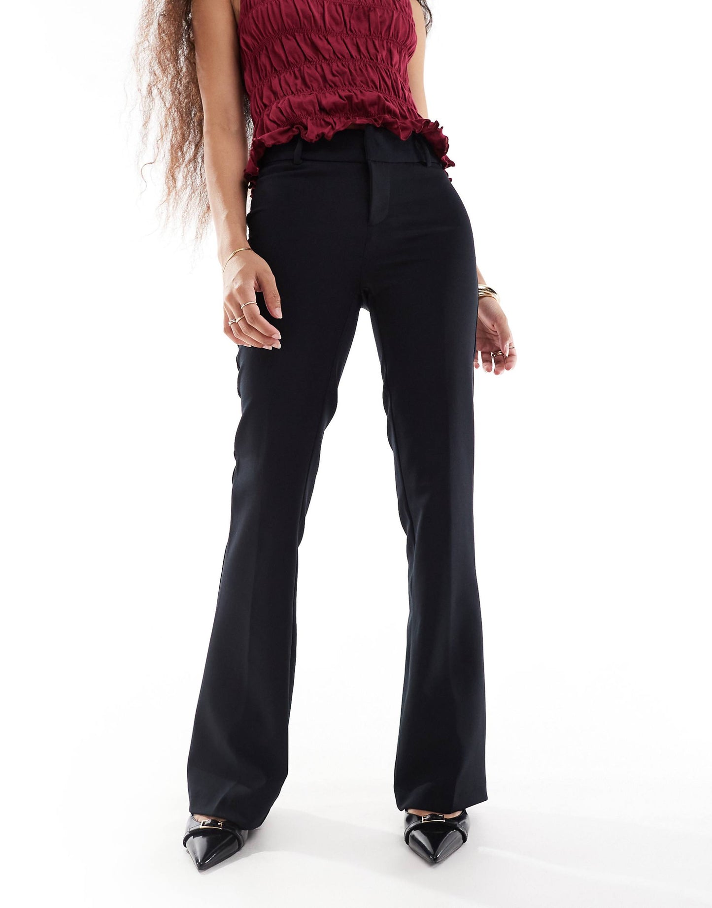 Petite Flared Tailored Trousers
