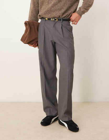 Smart Wide Leg Carpenter Trousers