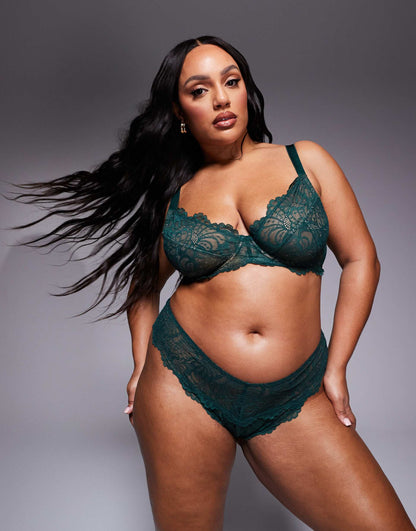 Curve Sienna Lace High Waist Brazilian Brief