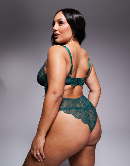 Curve Sienna Lace High Waist Brazilian Brief