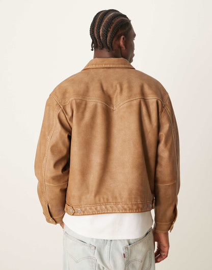 Western Vegan Leather Jacket
