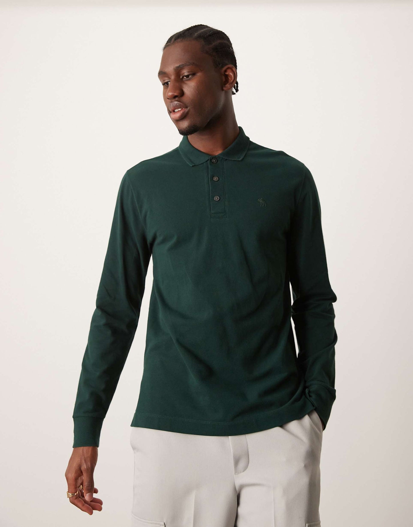 Icon Logo Modern Classic Long Sleeve Polo