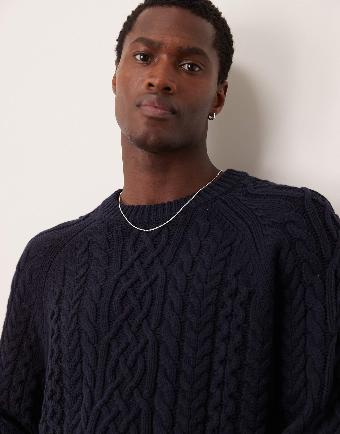 Warmed Handed Oversized Fisherman Cable Knit Jumper