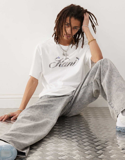 T-Shirt With Icy Chrome Logo