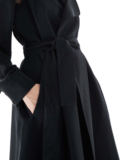 Waterfall Collar Trench Coat