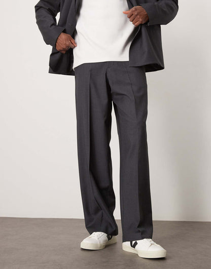 Wide Leg Suit Trousers