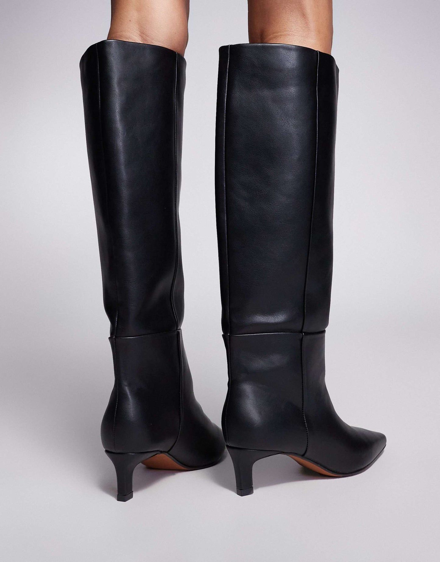 Kitten Heel Knee High Boot