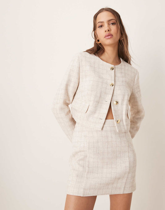 Boucle Boxy Blazer Co-Ord
