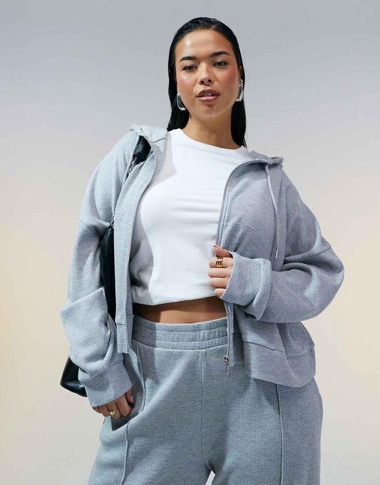 Curve Co-Ord Waffle Hoodie