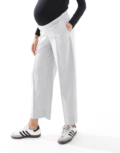 Maternity Ankle Grazer Tailored Pull On Trouser