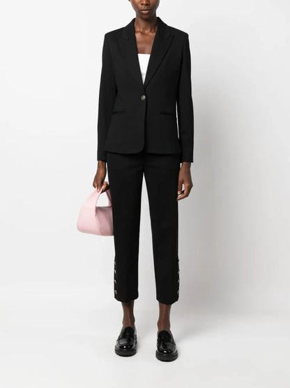 Logo-Buttons Single-Breasted Blazer