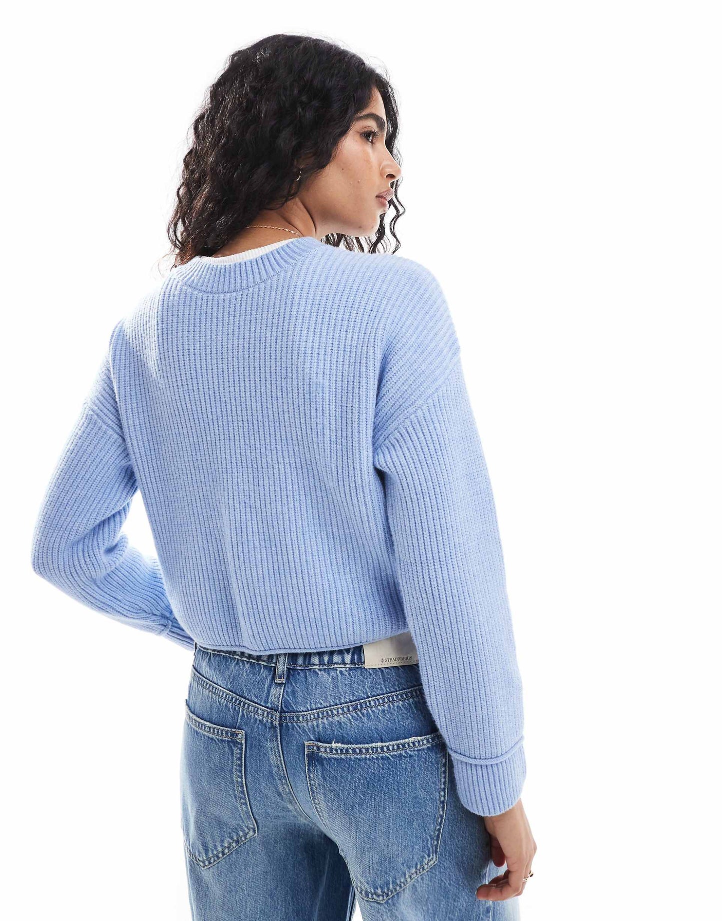 Ribbed Seam Detail Knitted Jumper