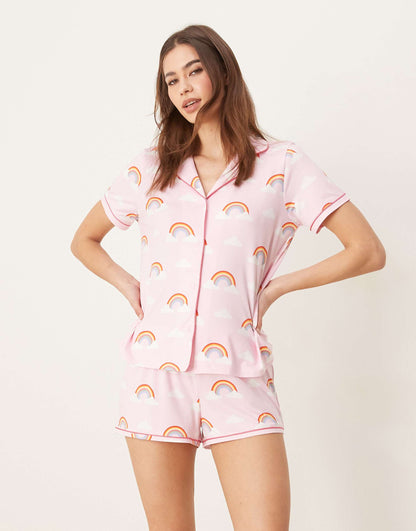Revere Pyjama Short Sleeve Shirt And Shorts