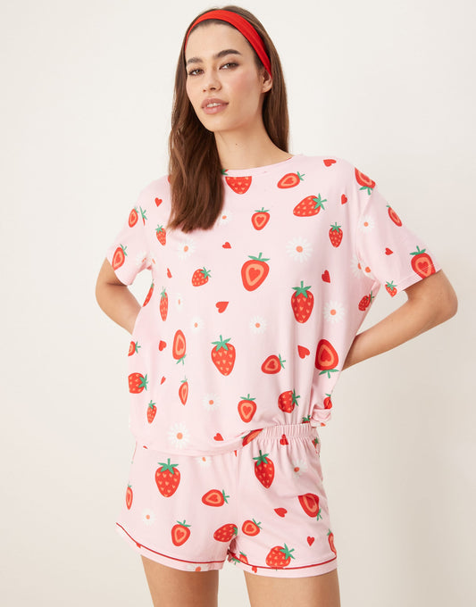 Oversized Pyjama  Top And Shorts