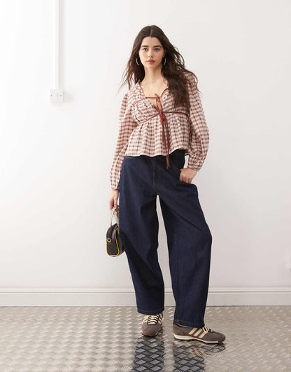 Smock Top With Ruching Detail