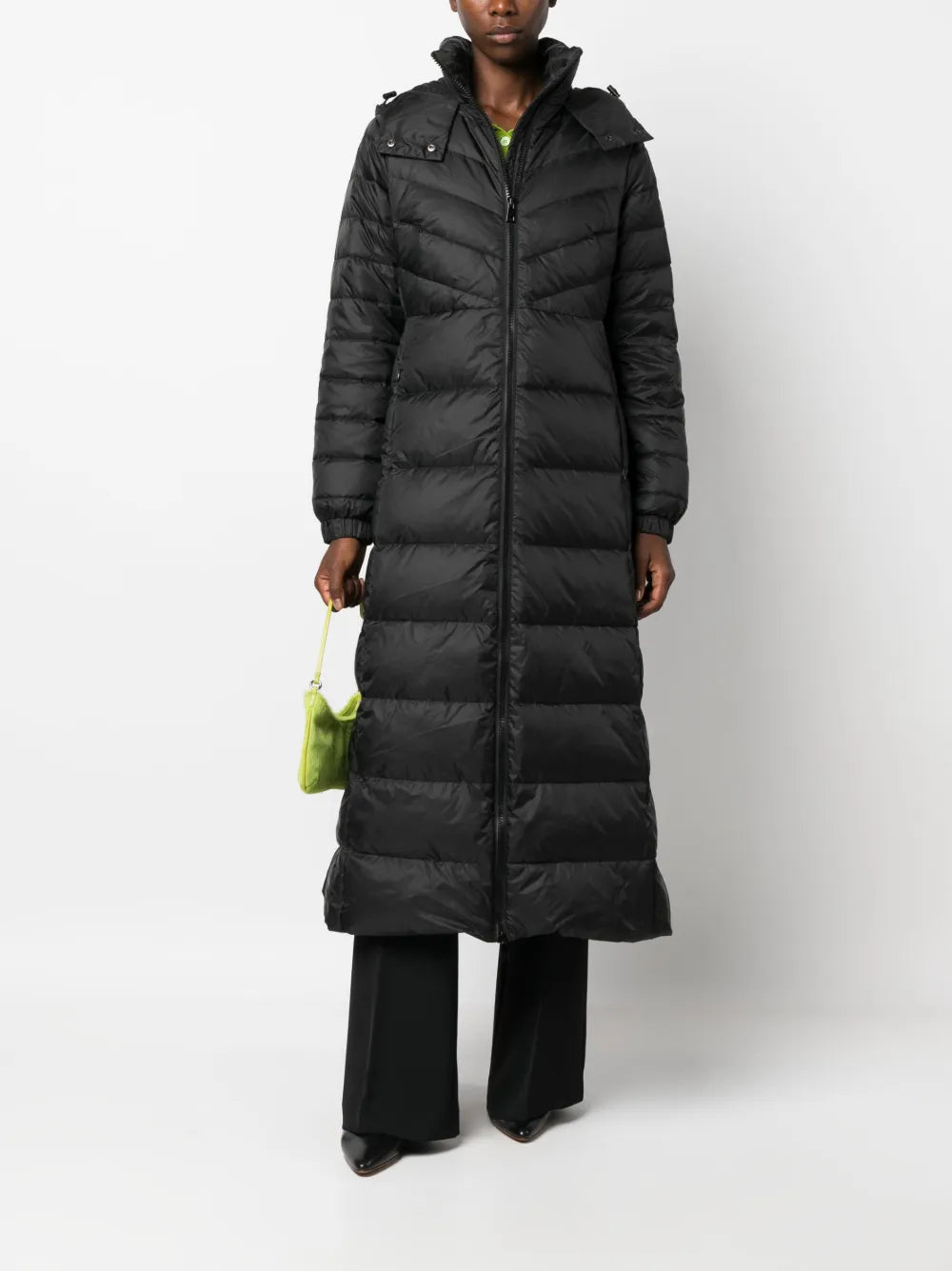 Hooded Belted Puffer Coat