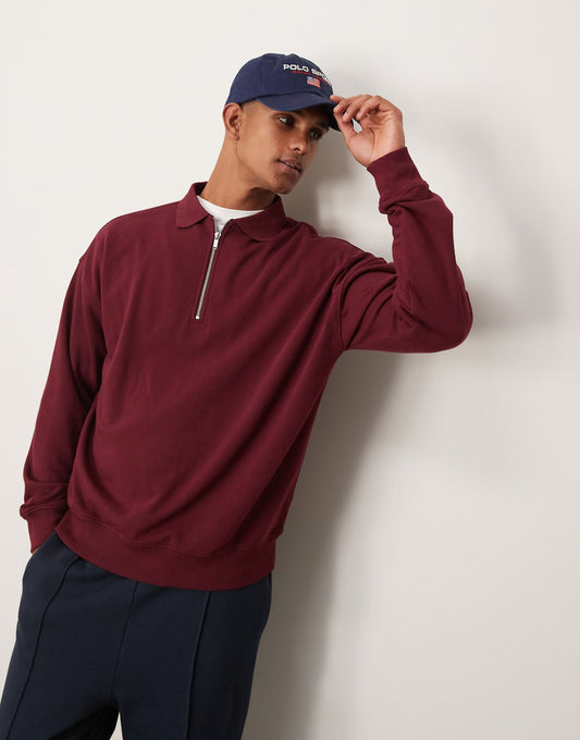 1/4 Zip Polo Sweatshirt