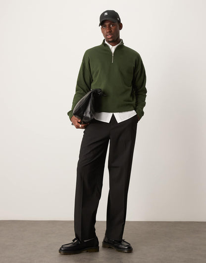 1/4 Zip Funnel Neck Sweatshirt