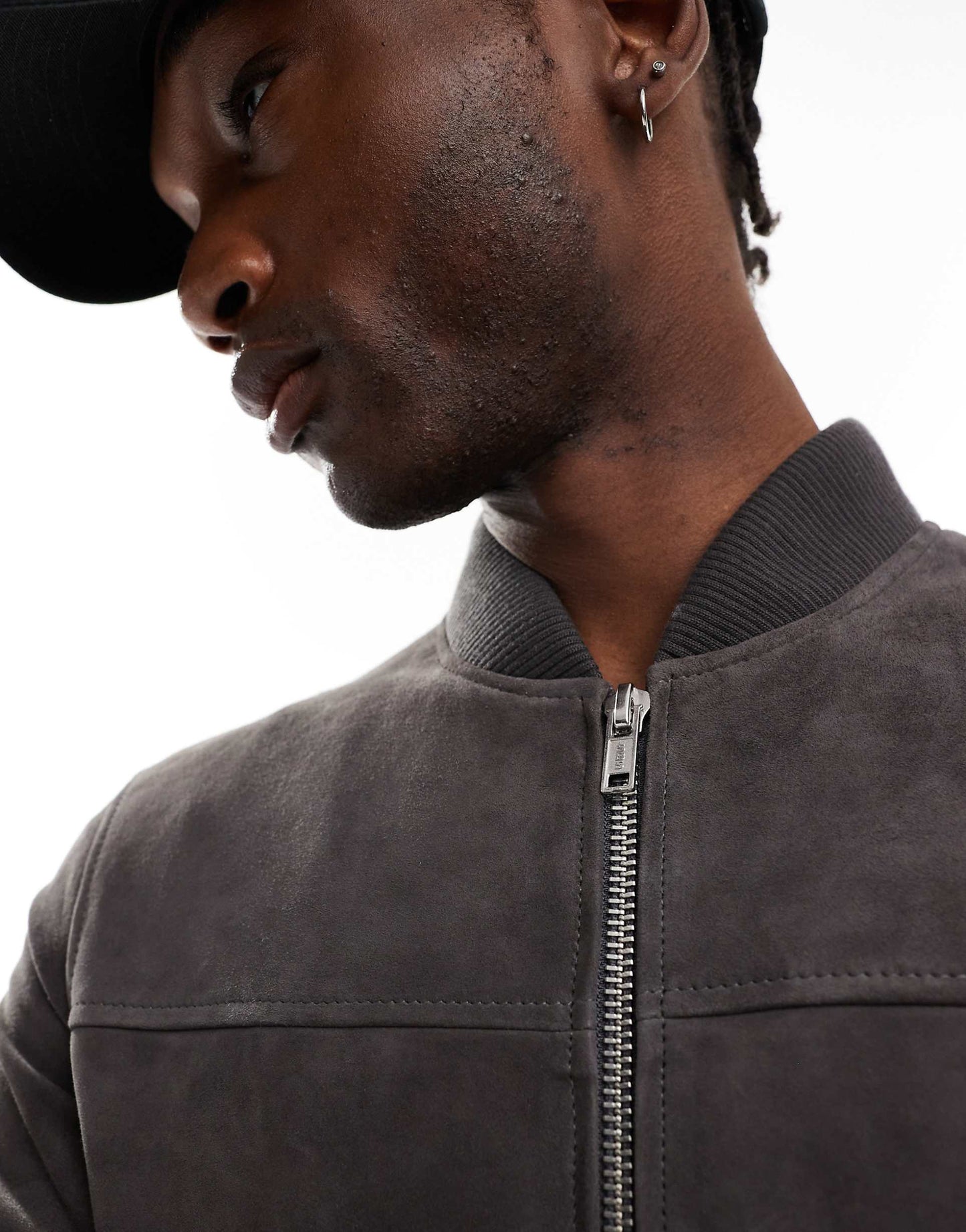 Suede Bomber Jacket
