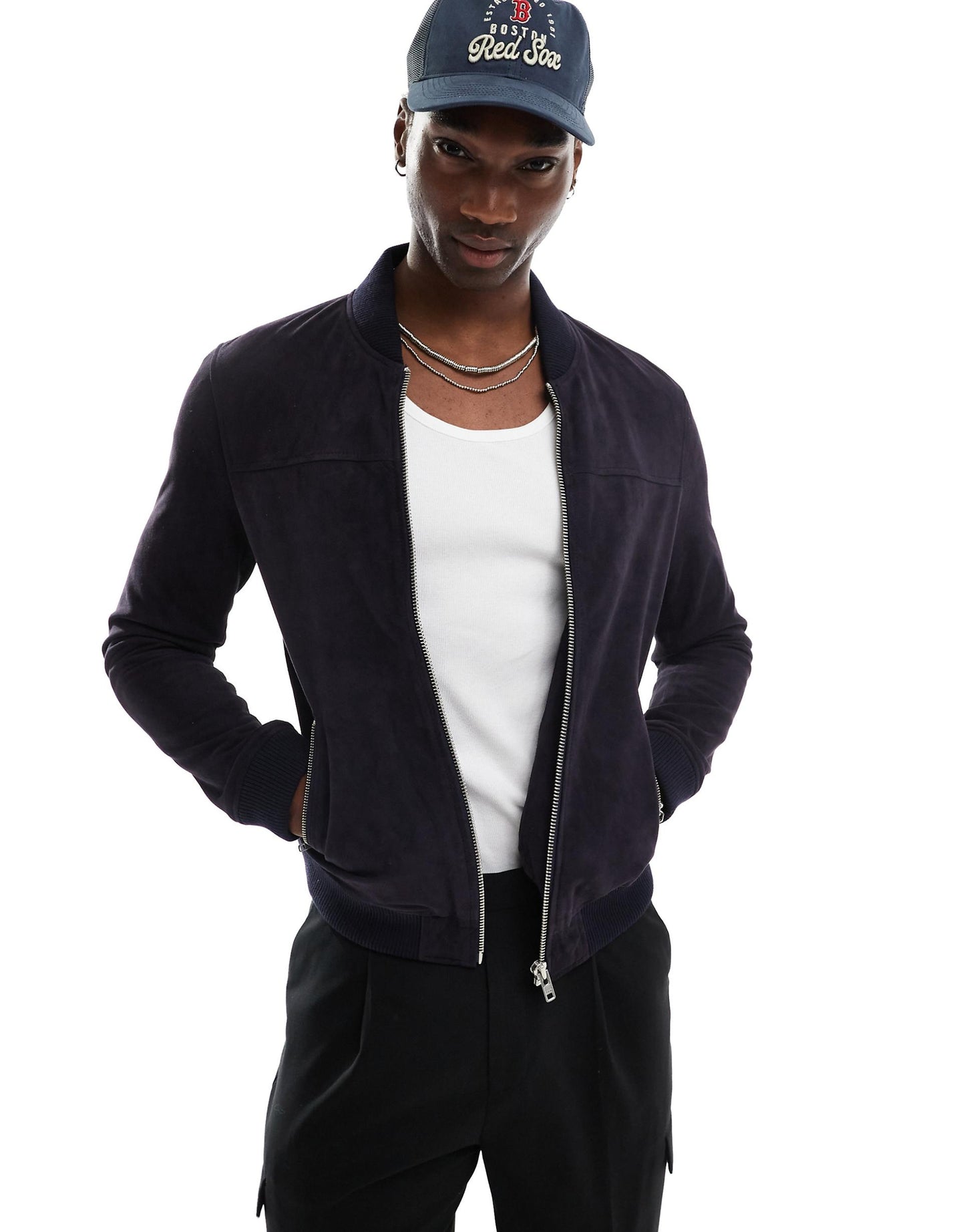 Suede Bomber Jacket