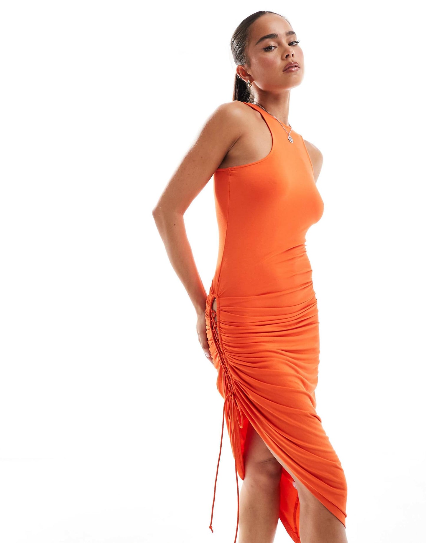 Halterneck Ruched Dress