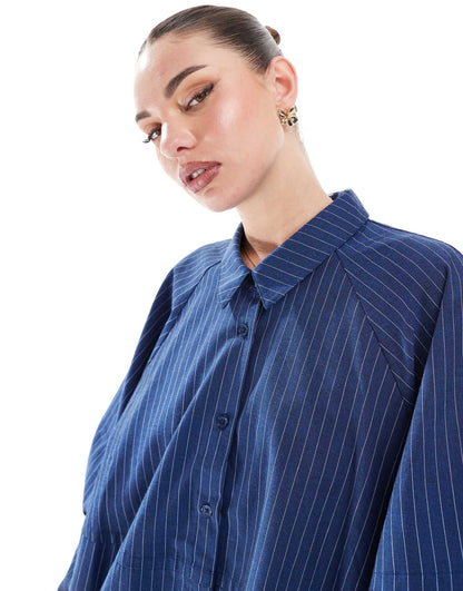 Relaxed Shirt With Exaggerated Sleeve Co-Ord