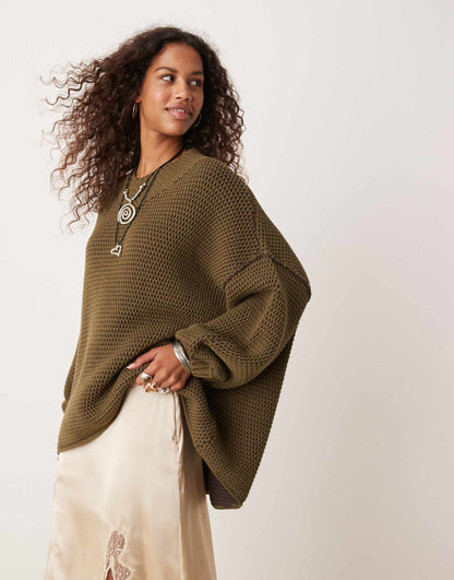 Maisie Chunky Two Tone Jumper