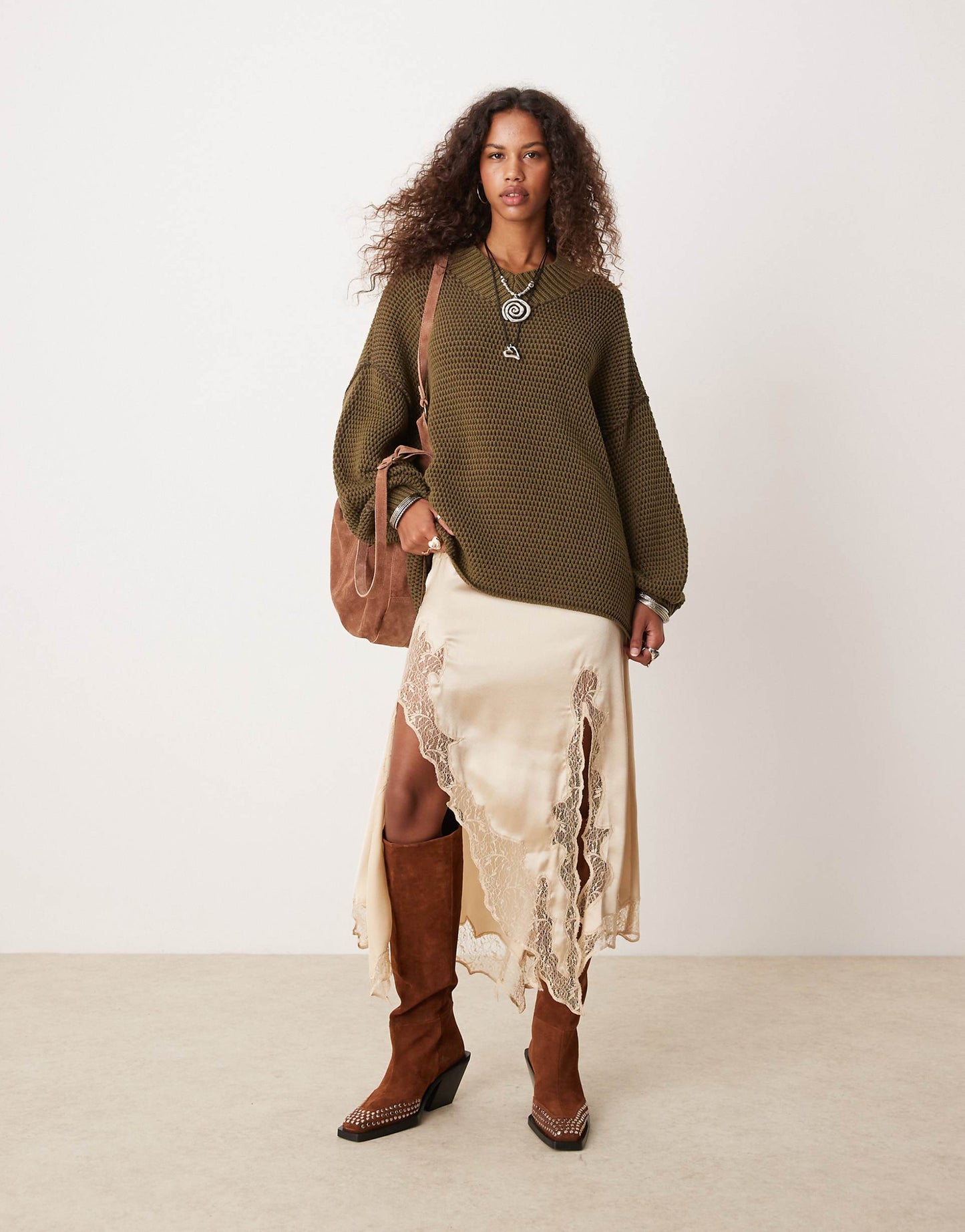 Maisie Chunky Two Tone Jumper