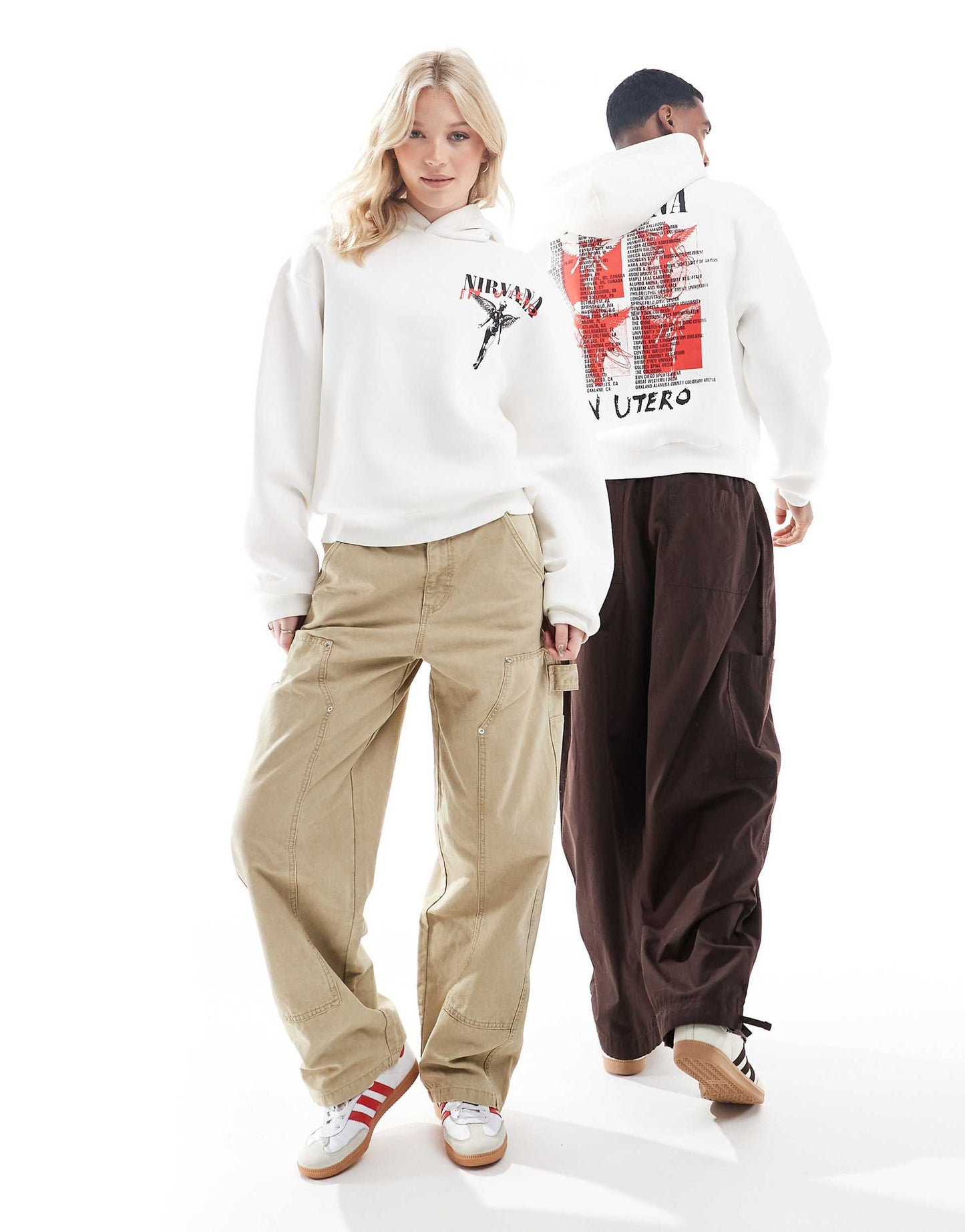 Unisex Boxy Oversized License Hoodie With Nirvana Prints