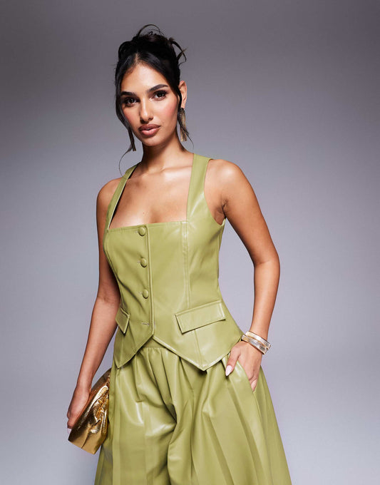 Co-Ord Pu Waist Coat