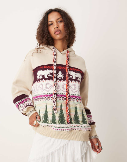 Winter Intarsia Oversized Jumper