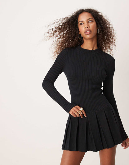 Backless Knitted Mini Dress