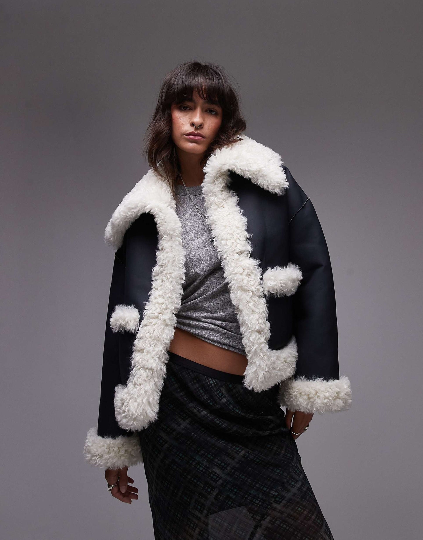 Kiki Sherpa Oversized Jacket