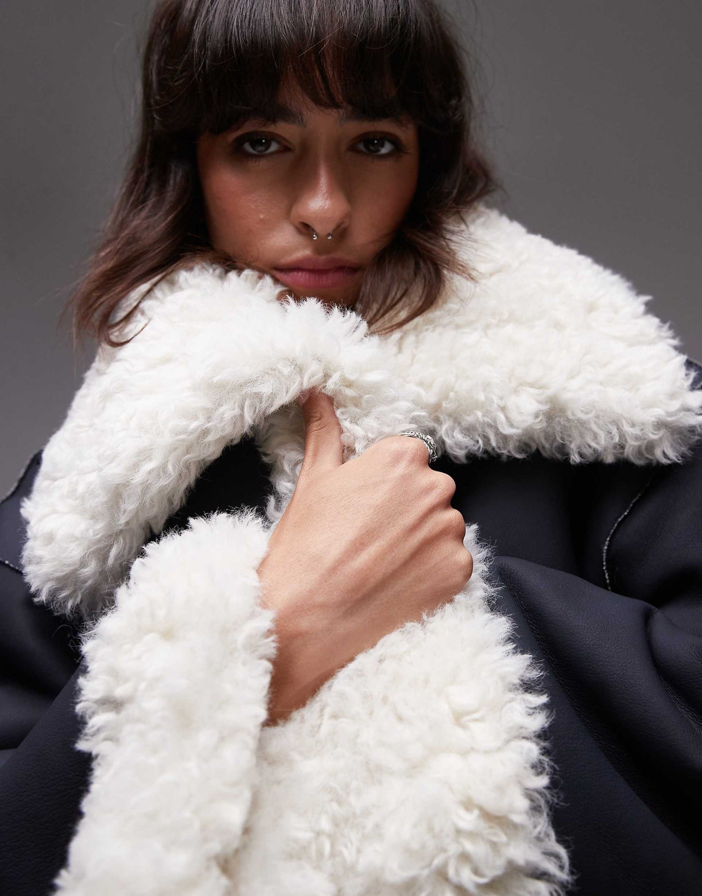 Kiki Sherpa Oversized Jacket