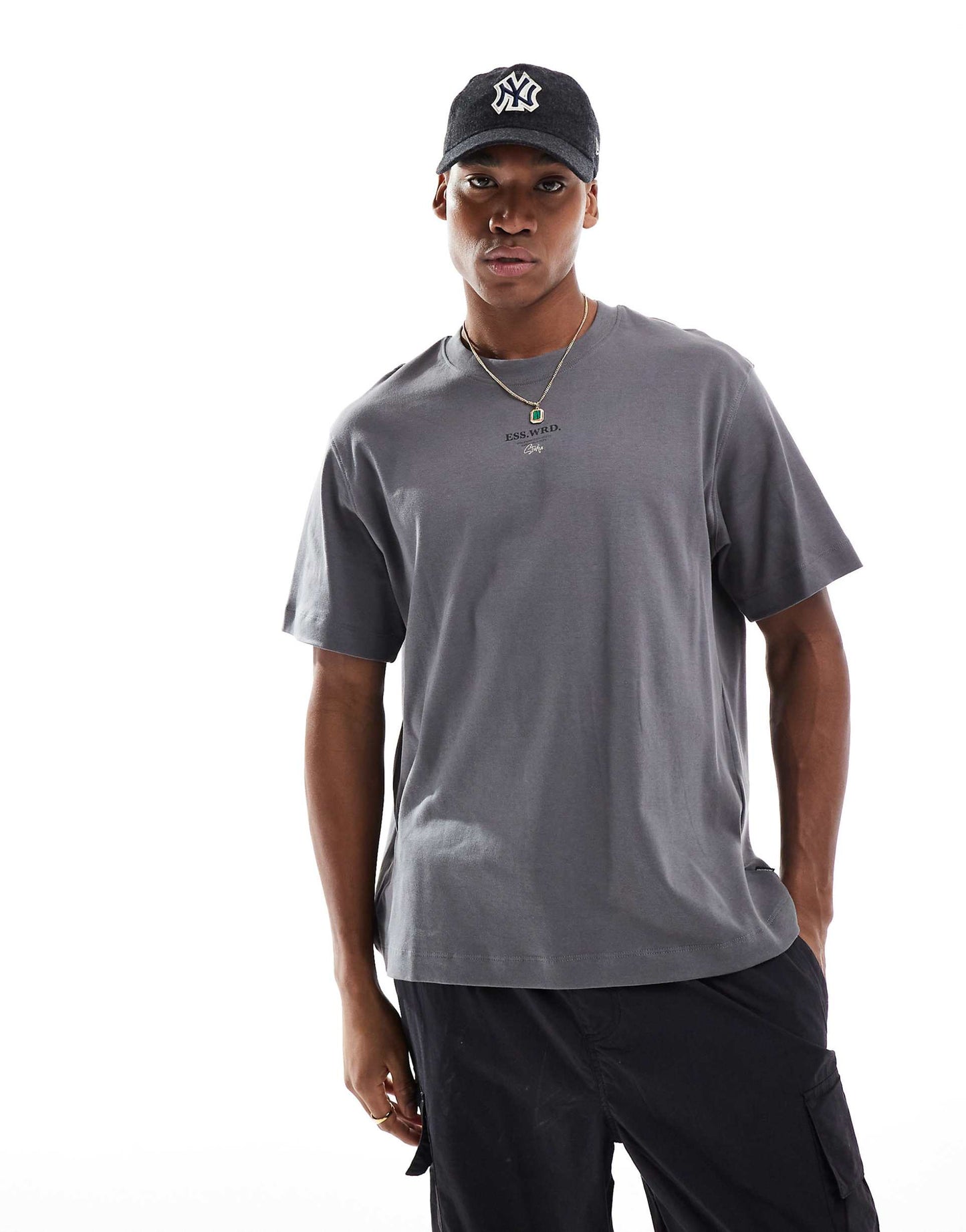 Oversized 200Gsm Heavyweight T-Shirt With Text Back Print
