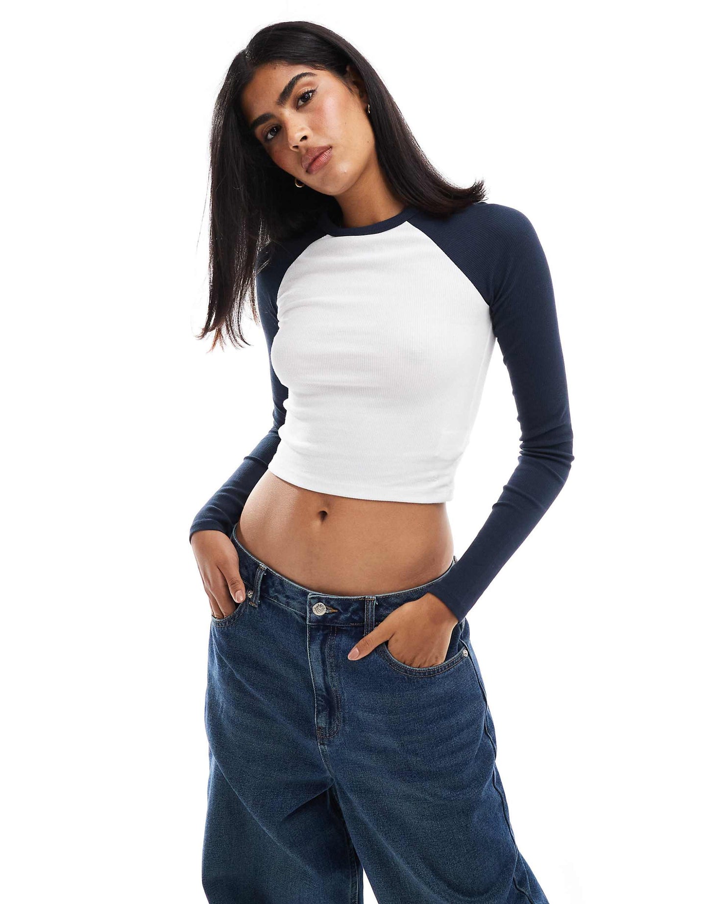 Contrast Raglan Long Sleeved Tee