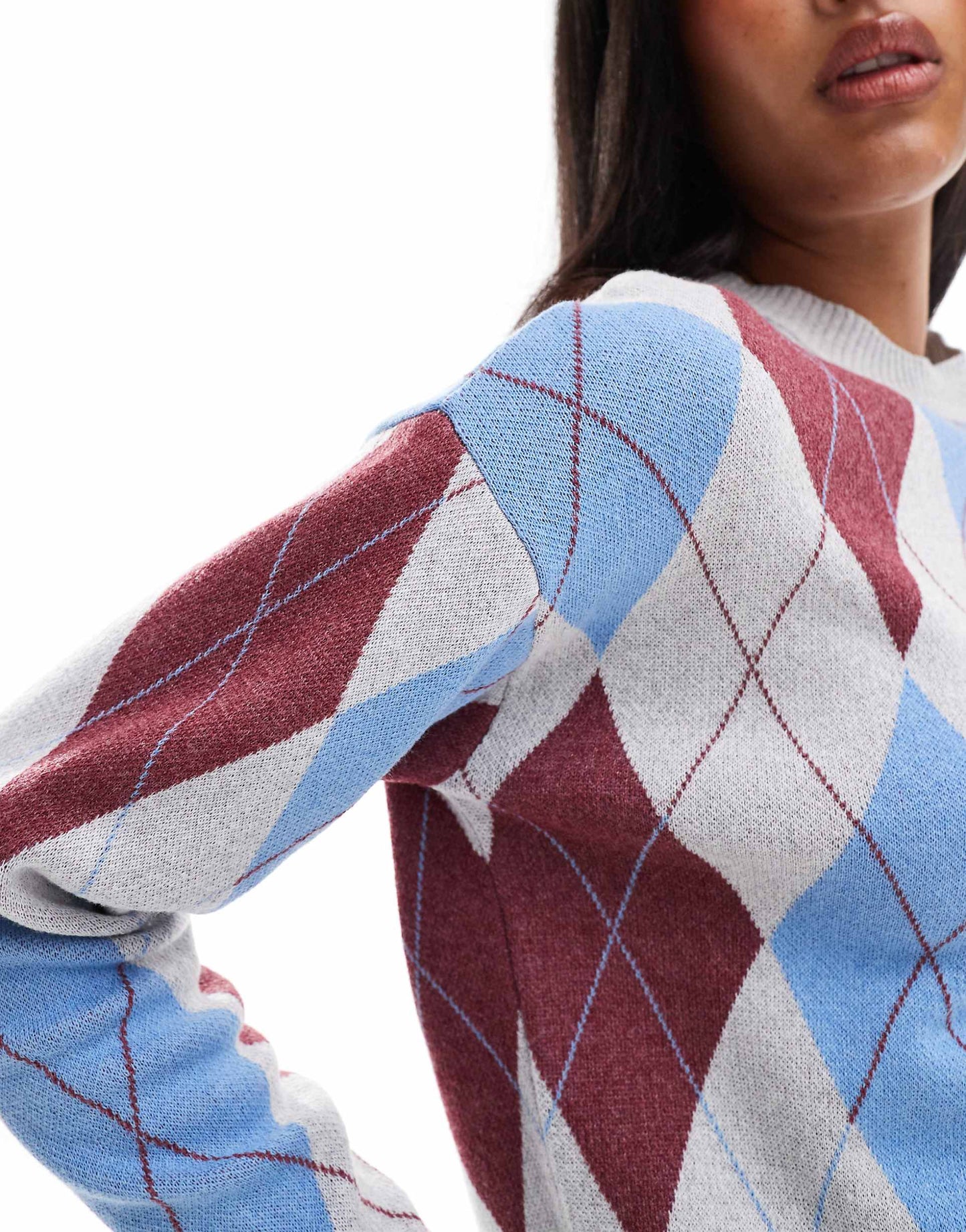 Argyle Print Knit Jumper