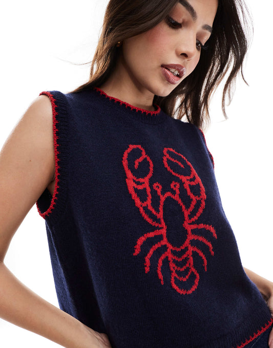 Knitted Lobster Tank Top