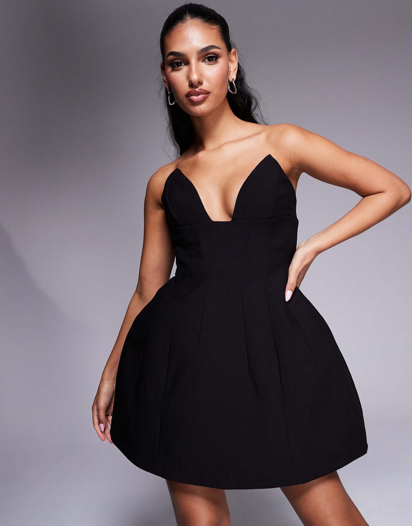 Bandeau Structured Mini Dress