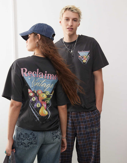 Unisex Oversized T-Shirt With Snooker Print