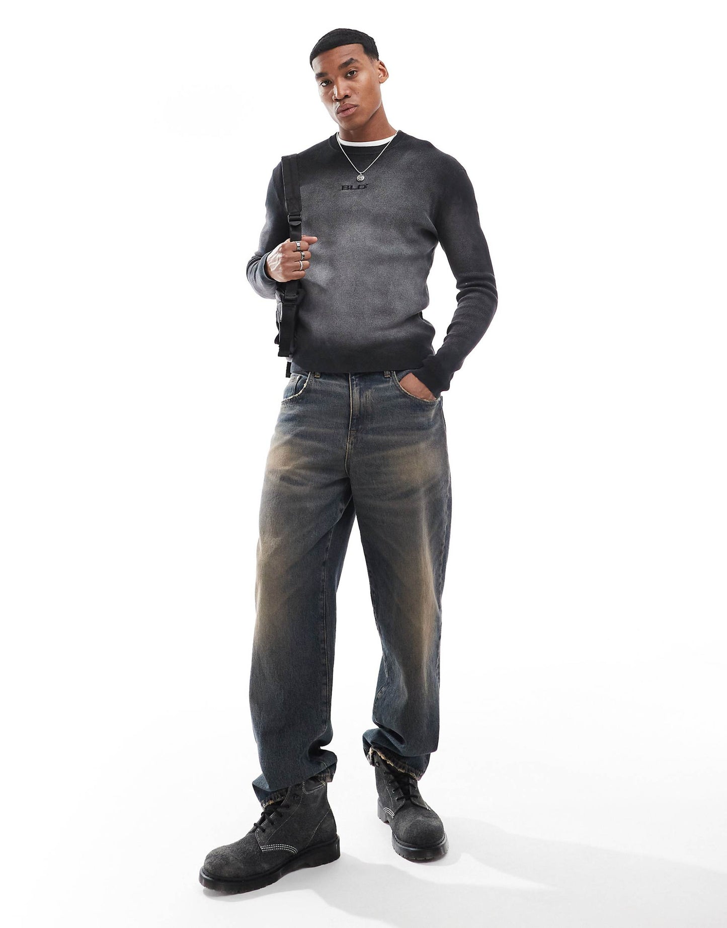 Faded Knitted Jumper