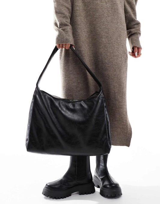 Medium Faux Leather Shopper