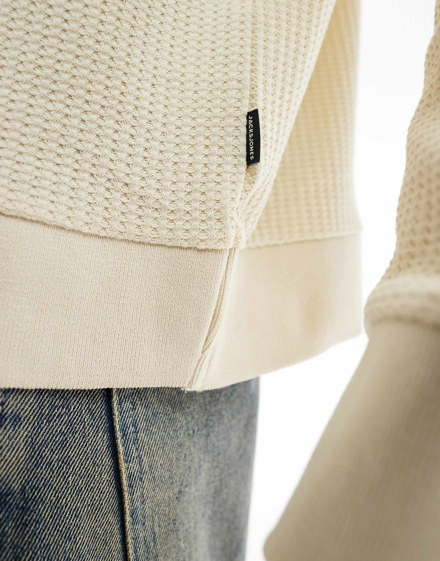Knitted Long Sleeve Textured Polo